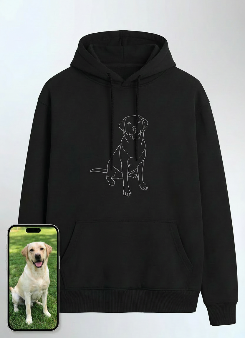 Mikina s výšivkou mazlíčka